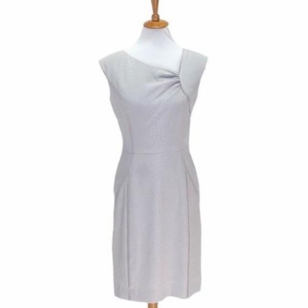 Antonio Melani Gray Snake Embossed Texture Sheath Dress